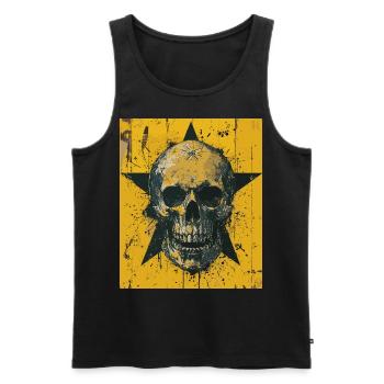The Skull - Skull, Totenkopf, Teufel - Männer Premium Bio Tank Top - Schwarz - Vorne - AI Model Male 178 light (178cm)