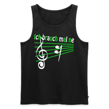 "Ich brauch mal ne Pause" Musik Musiker Instrument - Männer Premium Bio Tank Top - Schwarz - Vorne - Michal (187cm)