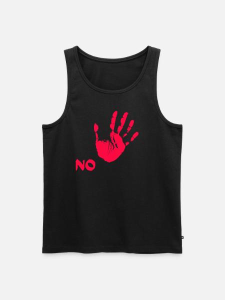 No Hand - Männer Premium Bio Tank Top - Schwarz