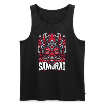 Masque de démon japonais Edge Cyber Runners Punk - Débardeur bio Premium Homme - noir - Devant - Michal (187cm)