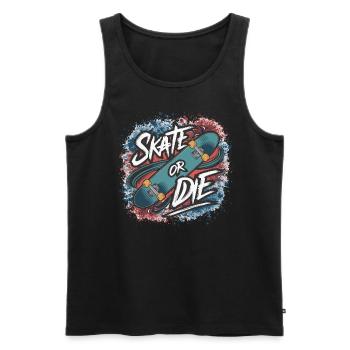 Graffiti Skate Splash - Men's Premium Organic Tank Top - black - Front - Michal (187cm)