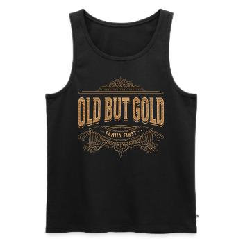 Old but Gold Family First - Men's Premium Organic Tank Top - black - Front - AI Model Male 178 light (178cm)