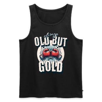 Boxe ancienne mais toujours dorée - Débardeur bio Premium Homme - noir - Devant - Michal (187cm)