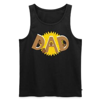 Vier Bären mit DAD, eine lustige Überraschung. - Männer Premium Bio Tank Top - Schwarz - Vorne - Michal (187cm)