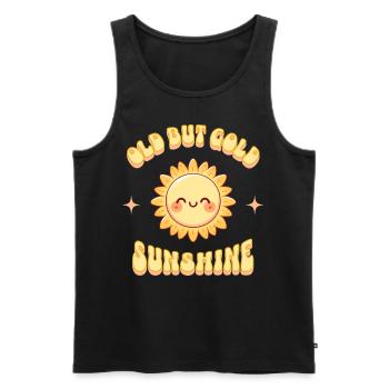 Old but Gold Sunshine Sonnenschein - Männer Premium Bio Tank Top - Schwarz - Vorne - Michal (187cm)