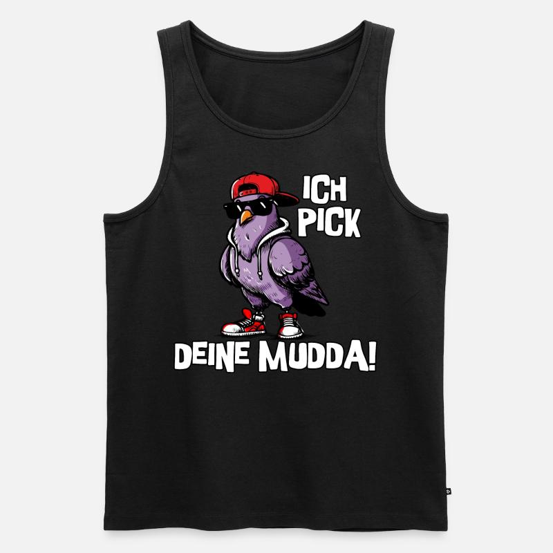 Ich pick deine Mudda - Männer Premium Bio Tank Top - Schwarz