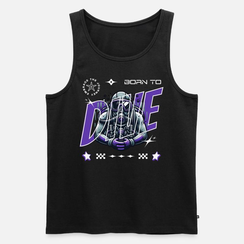 Born to Dive - Männer Premium Bio Tank Top - Schwarz