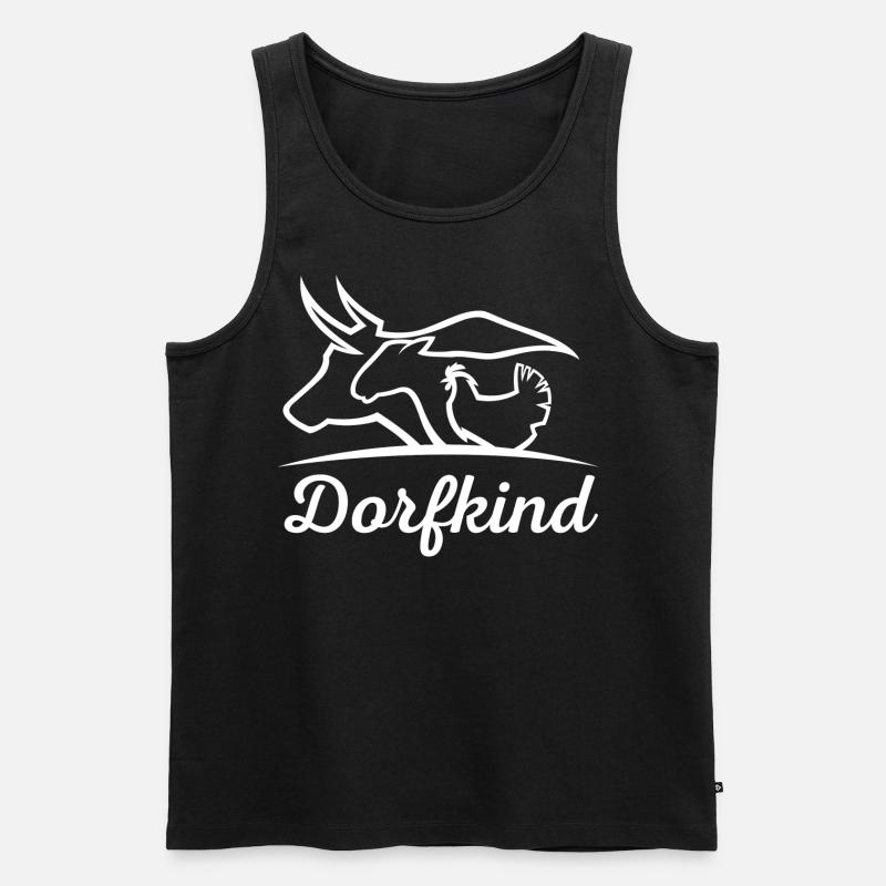 Dorfkind - Männer Premium Bio Tank Top - Schwarz