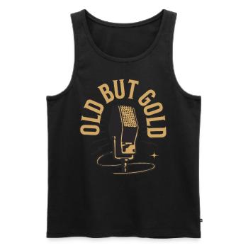 Old but Gold Singer Mikrofon Musiker - Männer Premium Bio Tank Top - Schwarz - Vorne - AI Model Male 178 light (178cm)