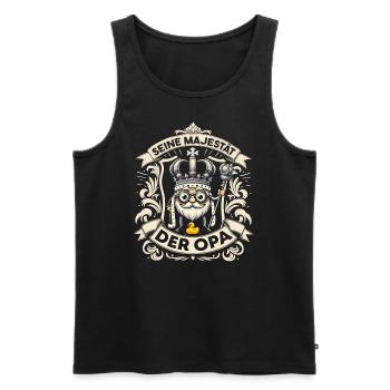 Seine Majestät der Opa - Männer Premium Bio Tank Top - Schwarz - Vorne - Michal (187cm)