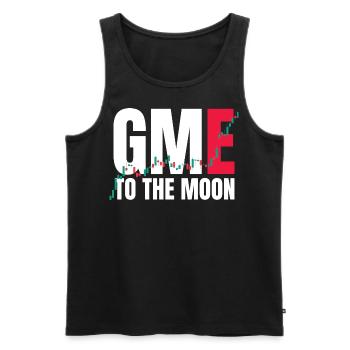 Gamestop To The Moon GME Stock Meme stock - Men's Premium Organic Tank Top - black - Front - AI Model Male 178 light (178cm)