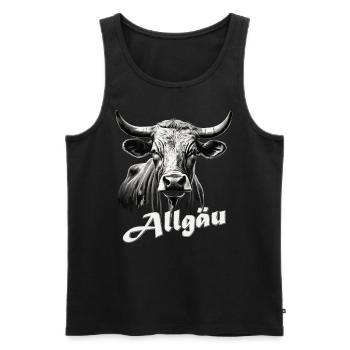 Allgäu Kuh Alpe Alm Holiday Holiday Farm - Men's Premium Organic Tank Top - black - Front - AI Model Male 178 light (178cm)