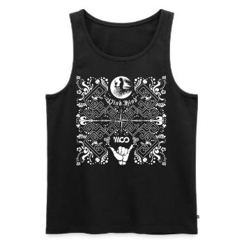 Enfant du vent de surf - Débardeur bio Premium Homme - noir - Devant - Michal (187cm)