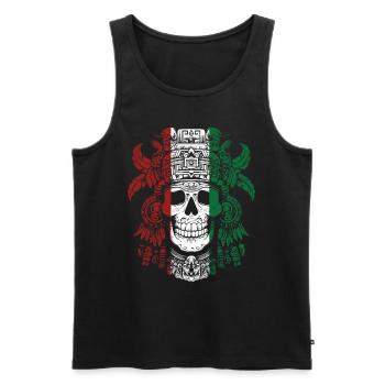 Alte mexikanische Schädel Maya Azteken Azteken König Maske - Männer Premium Bio Tank Top - Schwarz - Vorne - AI Model Male 178 light (178cm)