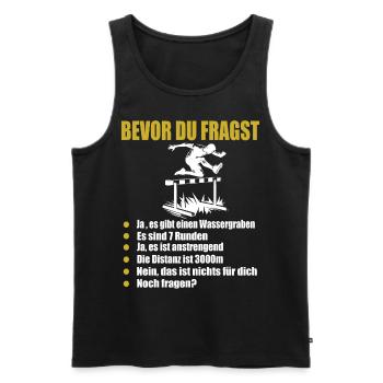 Hindernislauf Leichtathlet Hürdenläufer - Männer Premium Bio Tank Top - Schwarz - Vorne - AI Model Male 178 light (178cm)