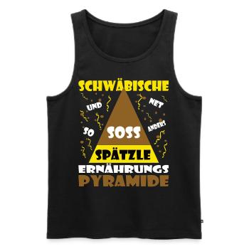 Swabian food pyramid - Men's Premium Organic Tank Top - black - Front - Michal (187cm)