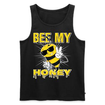 Be My Treasure Bee Love Beekeeper Honey - Men's Premium Organic Tank Top - black - Front - Michal (187cm)