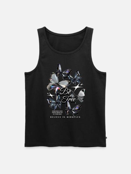 Papillon libre - Débardeur bio Premium Homme - noir
