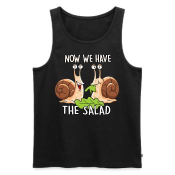 Now we have the Salad - Männer Premium Bio Tank Top - Schwarz - Vorne - Michal (187cm)