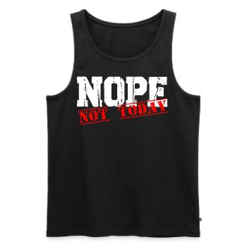 Nope not today - Männer Premium Bio Tank Top - Schwarz - Vorne - Michal (187cm)