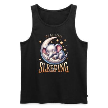 Ma chemise de nuit officielle Elephant - Débardeur bio Premium Homme - noir - Devant - Michal (187cm)