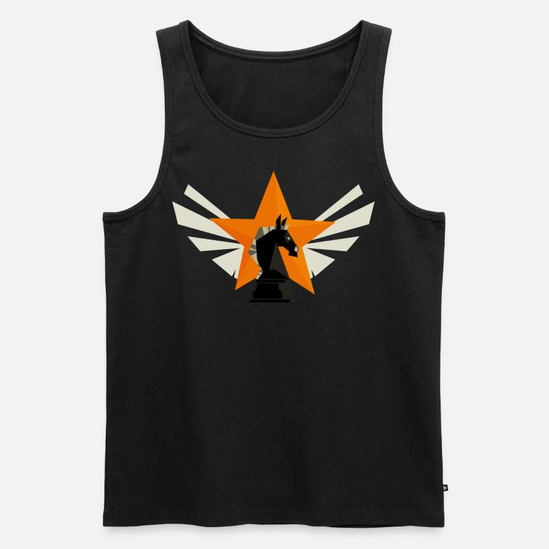 Chess knight / Schach Springer - Männer Premium Bio Tank Top - Schwarz