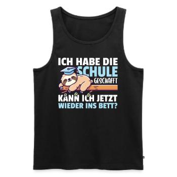 School Graduate Realschule Hauptschule School - Men's Premium Organic Tank Top - black - Front - Michal (187cm)
