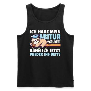 Abitur Graduate Girls and Boys Abitur - Men's Premium Organic Tank Top - black - Front - Michal (187cm)