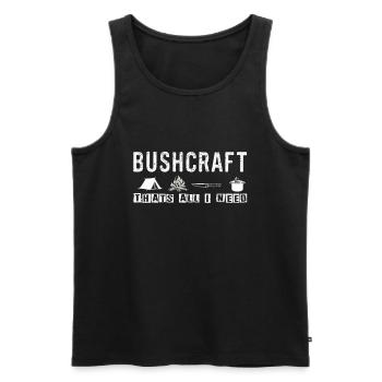 Bushcraft outdoor advebture - Männer Premium Bio Tank Top - Schwarz - Vorne - AI Model Male 178 light (178cm)