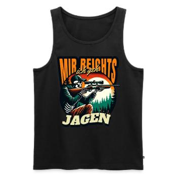 MIR REICHTS ICH GEH JAGEN - Männer Premium Bio Tank Top - Schwarz - Vorne - Michal (187cm)