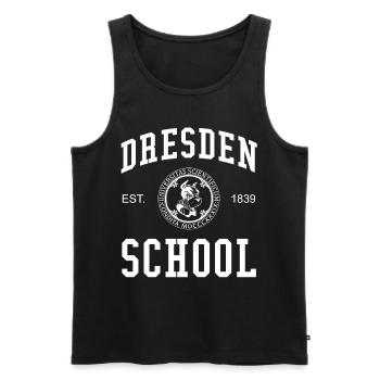 Dresden School Schule University Uni Universität - Men's Premium Organic Tank Top - black - Front - Michal (187cm)