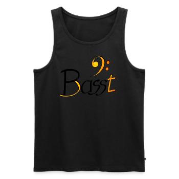 Basst - für Bässe - Männer Premium Bio Tank Top - Schwarz - Vorne - AI Model Male 178 light (178cm)