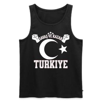Türkiye Turkey Jersey Fan EM World Cup Sports Jersey - Men's Premium Organic Tank Top - black - Front - Michal (187cm)