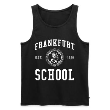 Frankfurt School Universität Hochschule University - Männer Premium Bio Tank Top - Schwarz - Vorne - Michal (187cm)
