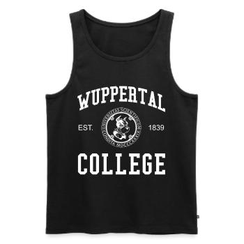 Collège Wuppertal Université Universität Hochschul - Débardeur bio Premium Homme - noir - Devant - Michal (187cm)