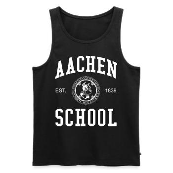 Aachen School University University University School - Men's Premium Organic Tank Top - black - Front - Michal (187cm)