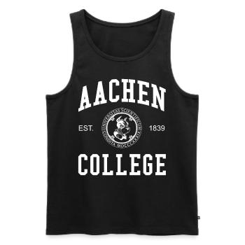 Collège universitaire d’Aix-la-Chapelle - Débardeur bio Premium Homme - noir - Devant - Michal (187cm)