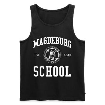 Magdeburg School Universität Hochschule University - Männer Premium Bio Tank Top - Schwarz - Vorne - Michal (187cm)