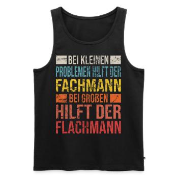 Professional Hip Flask Funny Craftsman S - Men's Premium Organic Tank Top - black - Front - AI Model Male 178 light (178cm)