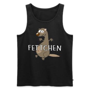 Fettchen - Männer Premium Bio Tank Top - Schwarz - Vorne - Michal (187cm)