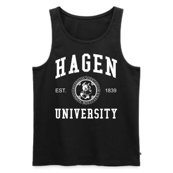 Université Hagen Universität Hochschule Uni - Débardeur bio Premium Homme - noir - Devant - Michal (187cm)