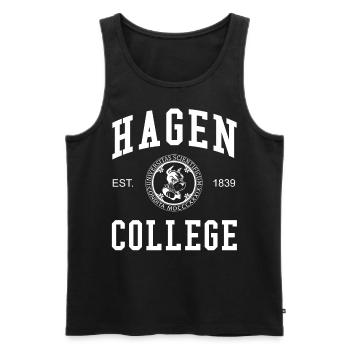 Hagen College University Universität Hochschule - Men's Premium Organic Tank Top - black - Front - Michal (187cm)