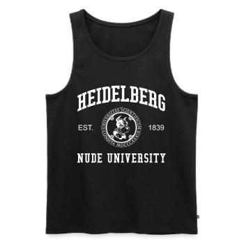 Heidelberg Nude University Hochschule Universität - Männer Premium Bio Tank Top - Schwarz - Vorne - AI Model Male 178 light (178cm)