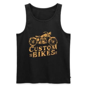 custom bike Motorad ,Biker design - Männer Premium Bio Tank Top - Schwarz - Vorne - AI Model Male 178 light (178cm)