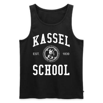 École de Kassel Université Université École universitaire - Débardeur bio Premium Homme - noir - Devant - Michal (187cm)
