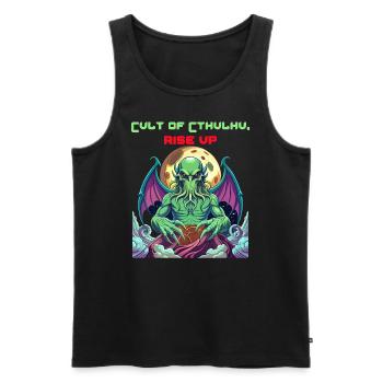 Cthulhu Horror Monster No Lives Matter T-Shirt - Männer Premium Bio Tank Top - Schwarz - Vorne - Michal (187cm)