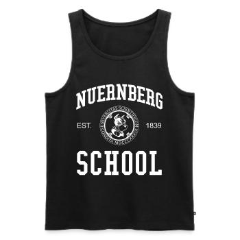 Nuremberg School University University University - Men's Premium Organic Tank Top - black - Front - AI Model Male 178 light (178cm)