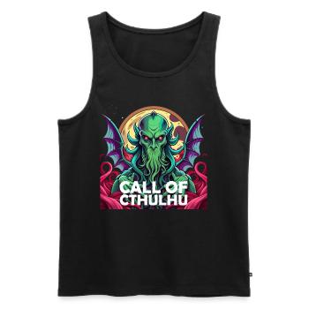 Cthulhu Lord & Savior Monster Horror T-Shirt - Männer Premium Bio Tank Top - Schwarz - Vorne - AI Model Male 178 light (178cm)