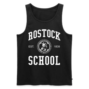 Rostock School Universität Hochschule University - Männer Premium Bio Tank Top - Schwarz - Vorne - Michal (187cm)