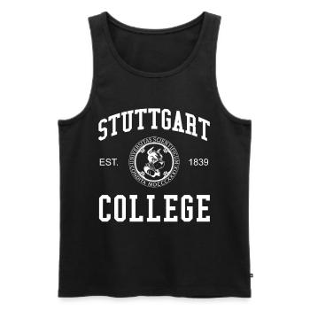 Stuttgart College University University School - Débardeur bio Premium Homme - noir - Devant - Michal (187cm)